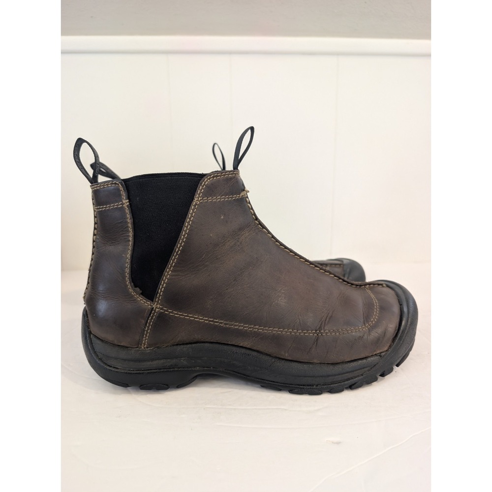 KEEN Anchorage Mens Pull-On Winter Boots Waterproof Insulated Brown Size 10.5